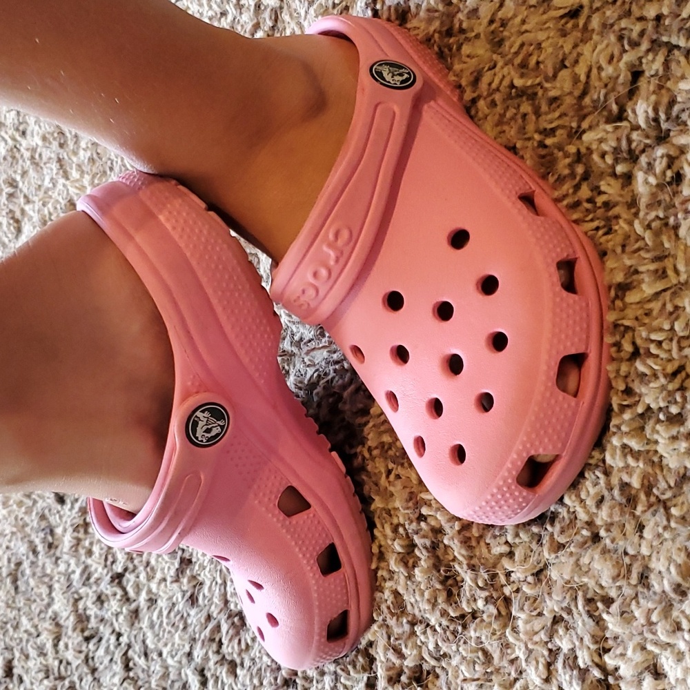 Child size 12, pink Crocs